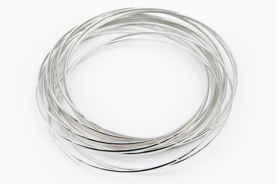 12 intertwined plain hoops bangle
