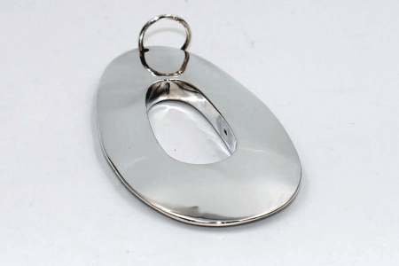 Plain oval drop pendant
