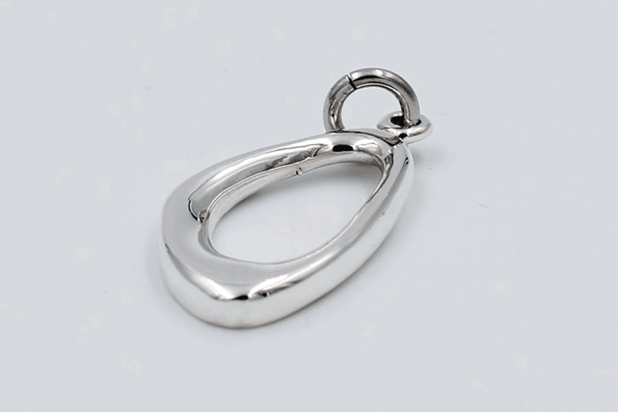Small plain thick irregular hoop pendant