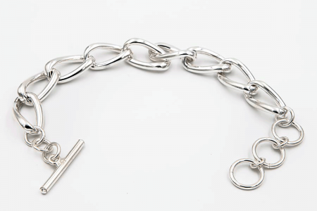 Bended plain links bracelet