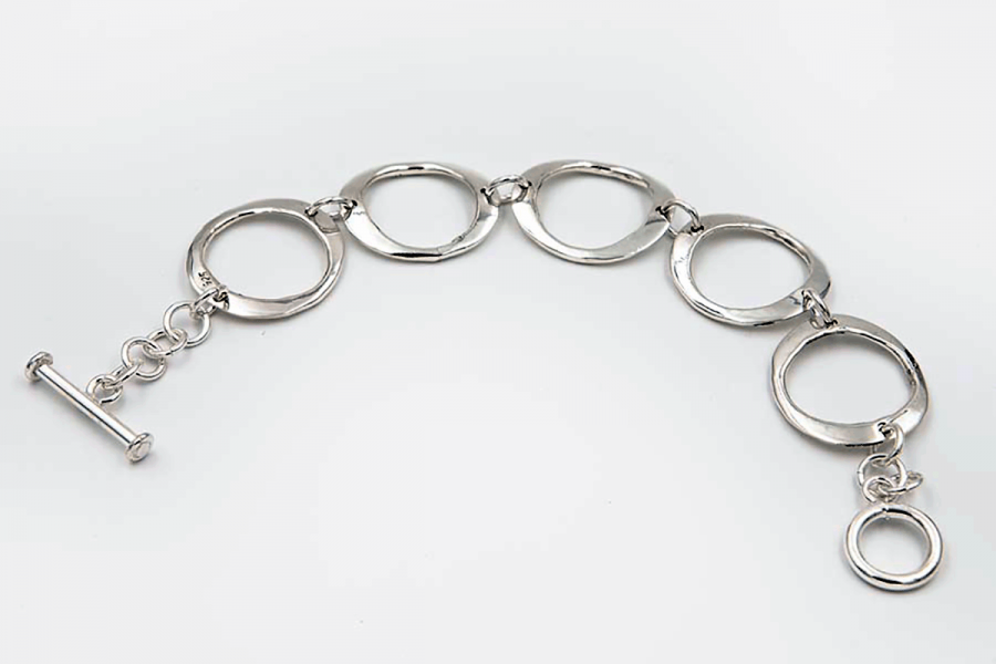 Hoops bracelet (hammered and plain)