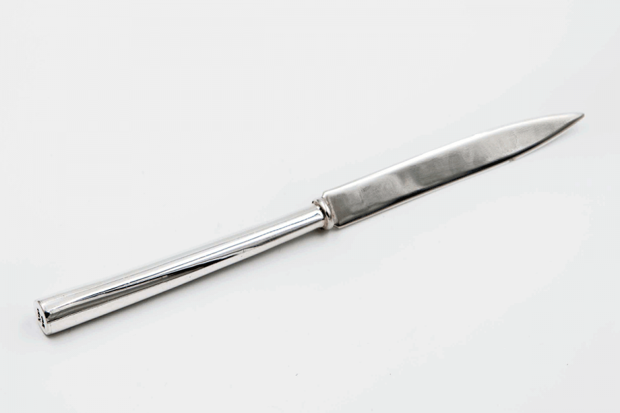 Plain round-shaped handle paperknife
